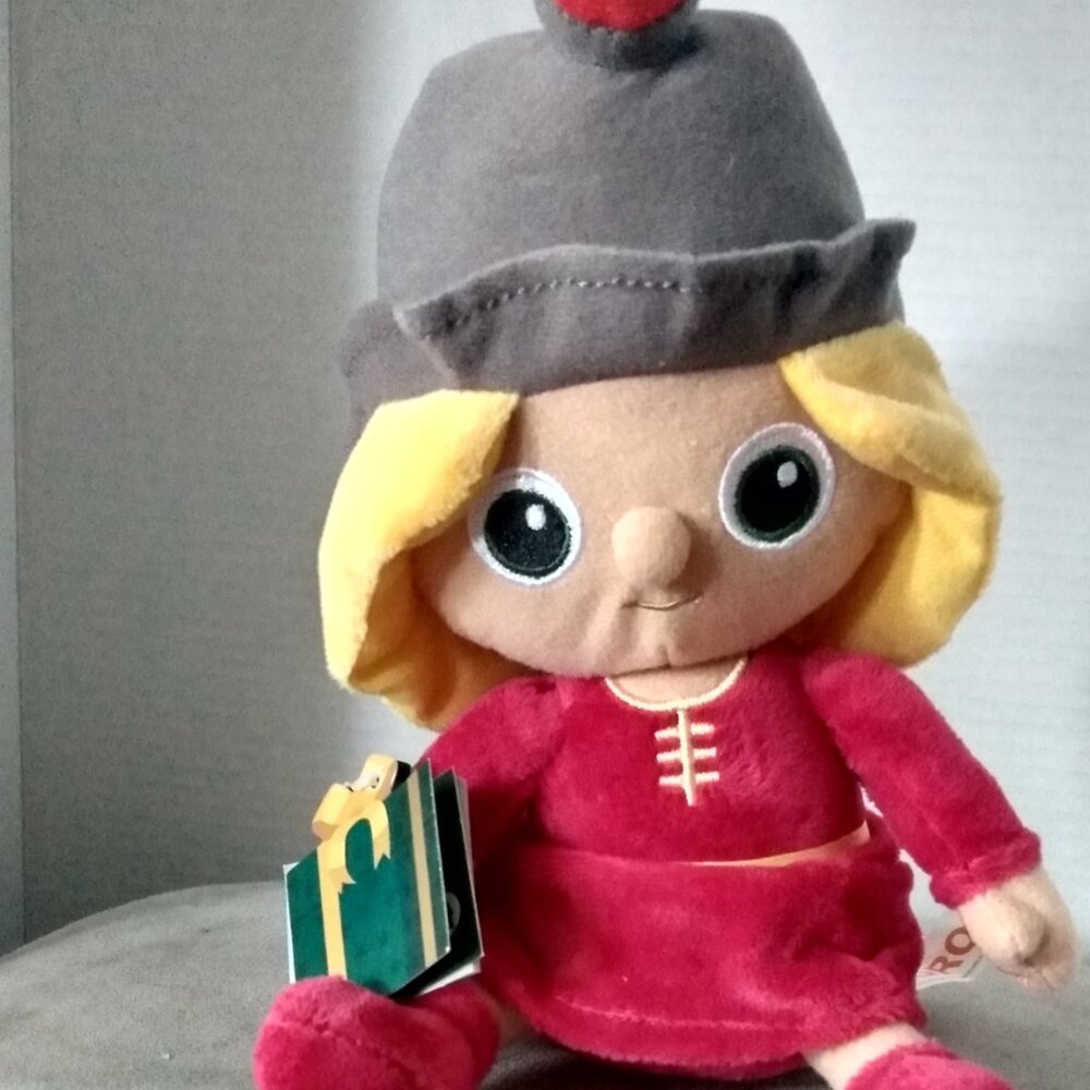 MIGROS GIRL PLUSH SOFT TOY DOLL IN RED DRESS